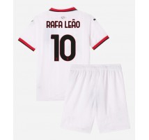 AC Milan Rafael Leao #10 Koszulka Wyjazdowa dzieci 2024-25 Krótki Rękaw (+ krótkie spodenki)